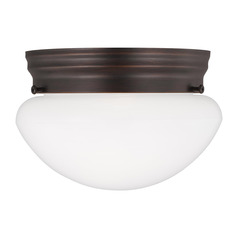 Webster 7.75-Inch Bronze Mushroom Flush Mount by Generation Lighting