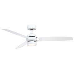 Fanimation Fans Amped Matte White LED Ceiling Fan with Light
