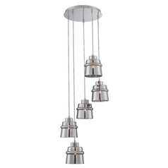 Sparta Chrome Multi-Light Pendant by Lite Source Lighting