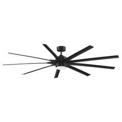 Fanimation Fans Odyn 84 Black LED Ceiling Fan with Light