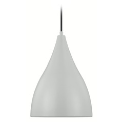 Visual Comfort Studio Collection Oden Matte Grey Mini-Pendant Light with Bowl / Dome Shade