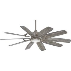 Barn 65-Inch LED Fan in Burnished Nickel by Minka Aire