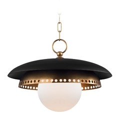 Herkimer Pendant in Aged Brass by Hudson Valley Lighting