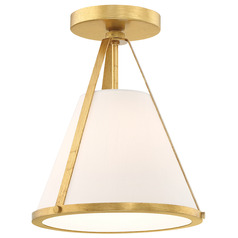 Crystorama Lighting Fulton Antique Gold Semi-Flushmount Light