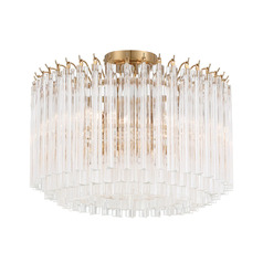 Lofton 5-Light Semi-Flush in Aged Brass by Crystorama Lighting