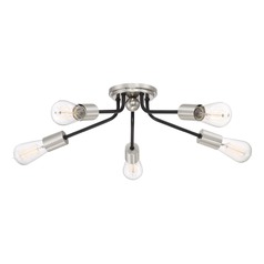 Latitude Flush Mount in Earth Black & Silver by Quoizel Lighting