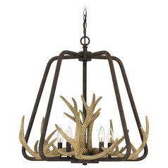 Laurent 26-Inch Pendant in Rustic Black by Quoizel Lighting