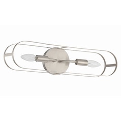 Mindful Brushed Polished Nickel Bathroom Light by Craftmade Lighting
