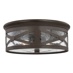 Lakeview 13-Inch Outdoor Flush Mount in Bronze by Generation Lighting