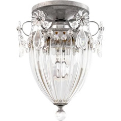 Bagatelle Antique Silver Semi-Flush Mount Light by Schonbek Lighting