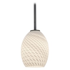 Modern Mini Pendant with White Glass by Access Lighting