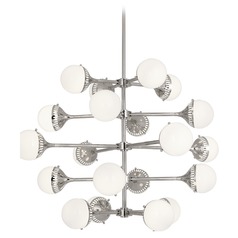 Jonathan Adler Rio Polished Nickel Chandelier by Robert Abbey