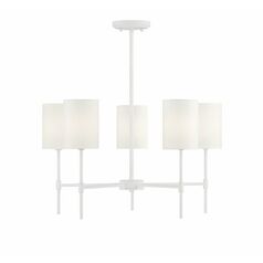 5-Light Chandelier in Bisque White by Meridian