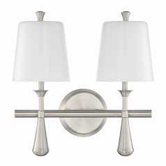 Palmer Brushed Polished Nickel Bathroom Light by Craftmade Lighting