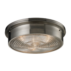 Modern Flushmount Light in Brushed Nickel Finish