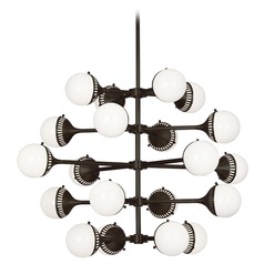 Jonathan Adler Rio Deep Patina Bronze Chandelier by Robert Abbey