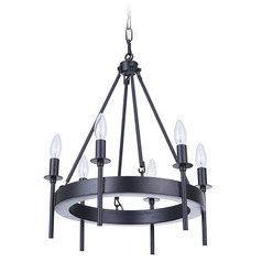Larrson Flat Black Chandelier by Craftmade Lighting