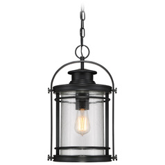 Booker 17.75-Inch High Pendant in Mystic Black by Quoizel Lighting