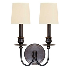 Cohasset Double Wall Sconce in Old Bronze by Hudson Valley Lighting