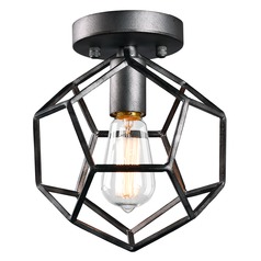 Geometry Series Rusty Black Semi-Flush Mount by Matteo Lighting