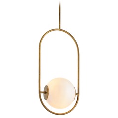 Everley Vintage Brass Pendant by Corbett Lighting