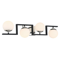 Alluria II 31-Inch Bath Light in Coal & Polished Nickel by George Kovacs