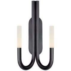 Kelly Wearstler Rousseau Double Sconce in Bronze by Visual Comfort Signature