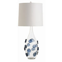 Edge 33.5-Inch Table Lamp in Clear & Navy by Arteriors Home