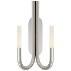 Kelly Wearstler Rousseau Double Sconce in Nickel by Visual Comfort Signature