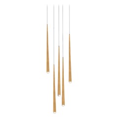Cascade Aged Brass LED Multi-Light Pendant by Modern Forms