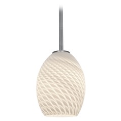 Modern Mini Pendant with White Glass by Access Lighting