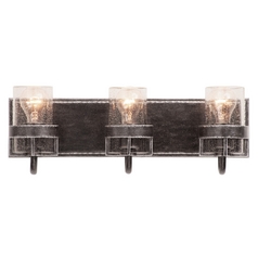 Bexley Seeded Glass Bathroom Light in Iron by Kalco Lighting