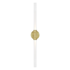 Linger 2-Light LED Bath Light in Natural Brass by Visual Comfort Modern