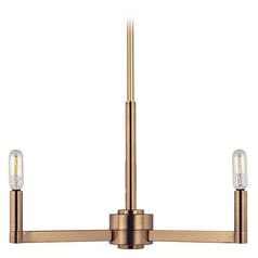 Visual Comfort Studio Collection Fullton Satin Brass Chandelier