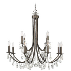 Crystorama Lighting Bridgehampton Vibrant Bronze Crystal Chandelier