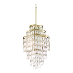 Dolce Champagne Leaf Linear Light by Corbett Lighting