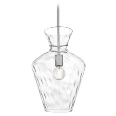 Quoizel Lighting Hollis Brushed Nickel Pendant Light with Urn Shade