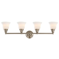 Traditional 4-Light Vanity Light Satin Nickel
