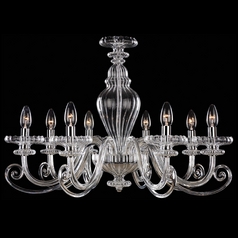 Chandelier with Clear Glass in Chrome by Metropolitan Lighting