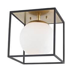 Aira Flush Mount in Brass & Black by Mitzi by Hudson Valley