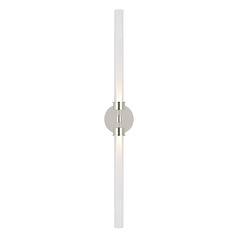 Linger 2-Light LED Bath Light in Nickel by Visual Comfort Modern