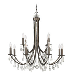 Crystorama Lighting Bridgehampton Vibrant Bronze Crystal Chandelier