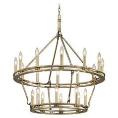 Sutton Champagne Silver Leaf Chandelier by Troy Lighting