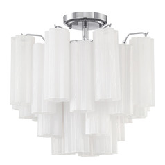 Crystorama Lighting Addis Polished Chrome Semi-Flushmount Light