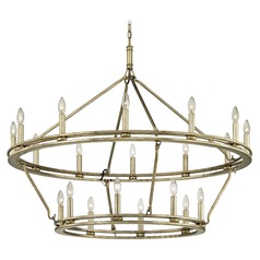 Sutton Champagne Silver Leaf Chandelier by Troy Lighting