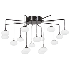 George's Web Convertible Semi-Flush Mount in Bronze by George Kovacs