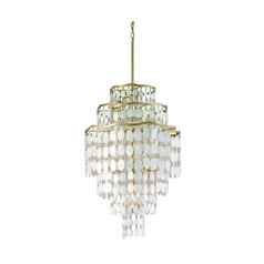 Dolce Champagne Leaf Linear Light by Corbett Lighting