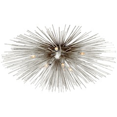Kelly Wearstler Strada Flush Mount in Silver Leaf by Visual Comfort Signature