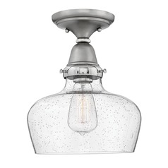 Academy 10-Inch Semi-Flush Mount in Nickel by Hinkley Lighting