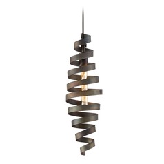 17-Inch High Matte Black Spiral Pendant by Craftmade Lighting